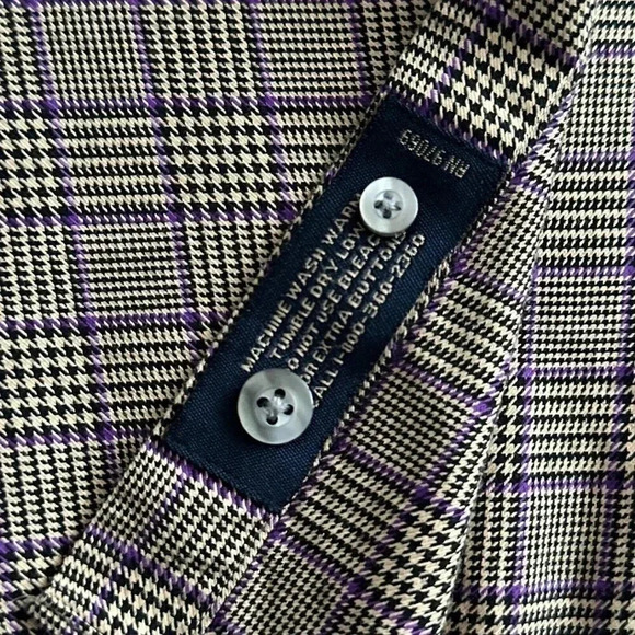 Scott Barber Shirt Mens Large Brown Plaid Long Sleeve Casual Office Button Front - Picture 9 of 12